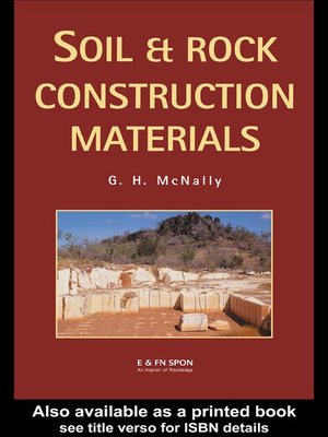 cover image of Soil and Rock Construction Materials